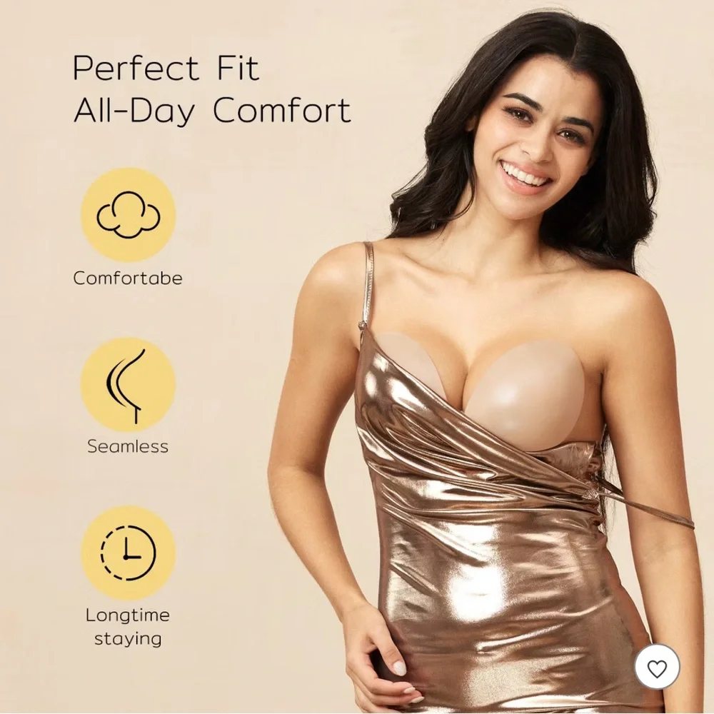 NEW Niidor Women's Adhesive Bra Strapless Backless Pushup Lift Bra - Picture 6 of 13